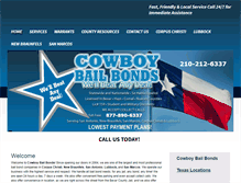 Tablet Screenshot of cowboybailbondsa.com